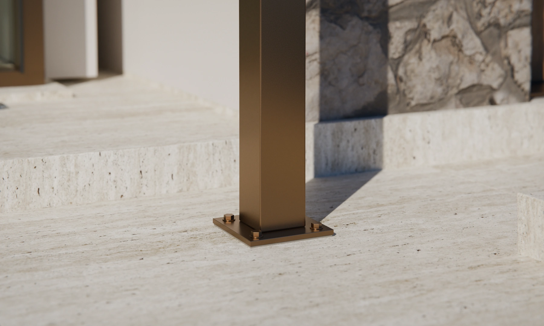 Casa del Olivo, render 3D: detalle.